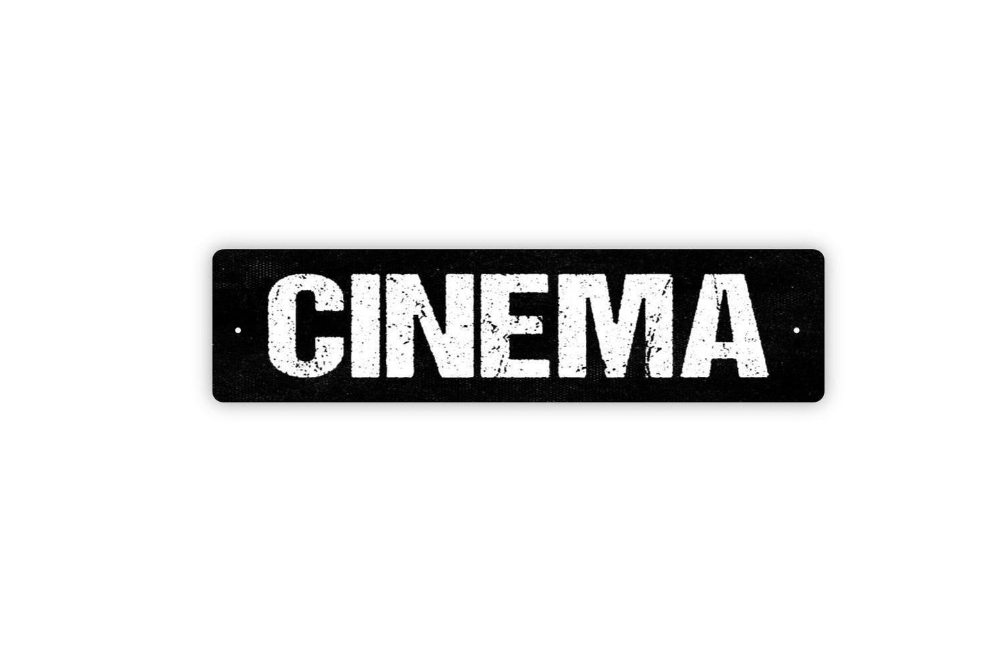 Cinema Metal Sign - Home Theater Theatre Media Room Movies Vinyl Sticker Or  Street Metal Sign or Door Name Plate Plaque