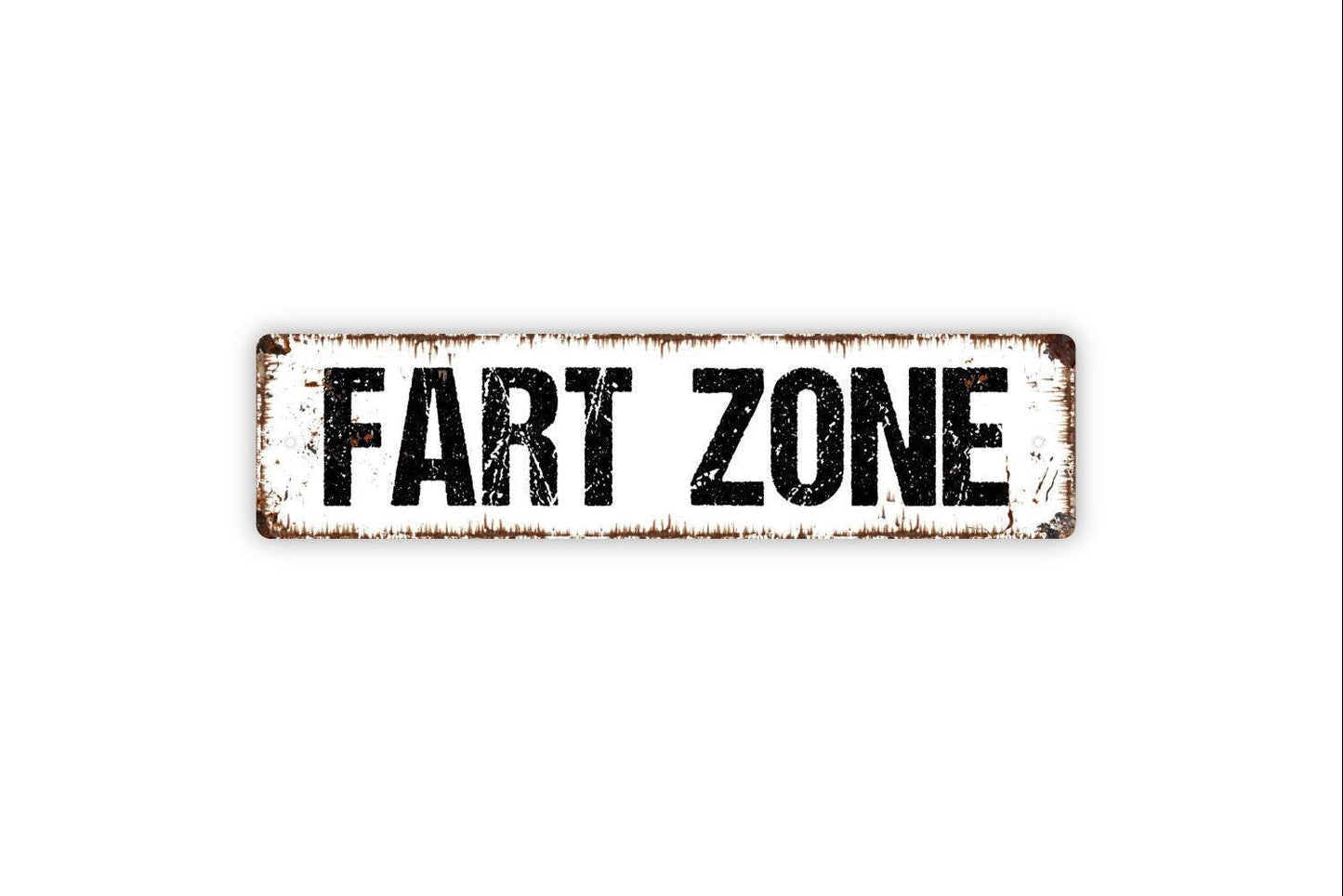 Fart Zone Sign - Funny Boys Bathroom Vinyl Sticker Or  Metal Street Sign or Door Name Plate Plaque