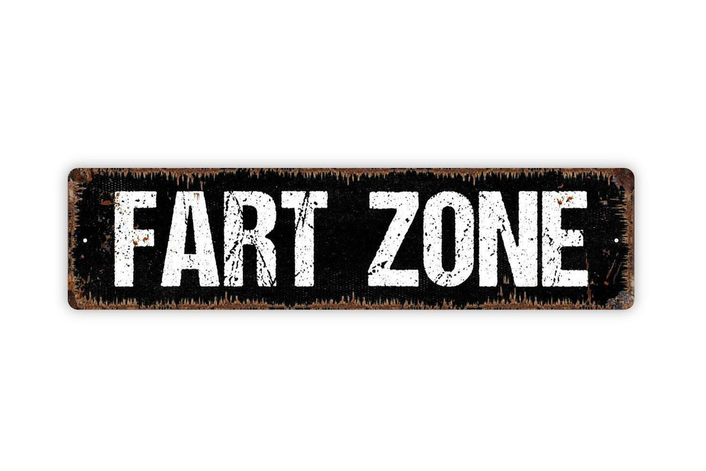 Fart Zone Sign - Funny Boys Bathroom Vinyl Sticker Or  Metal Street Sign or Door Name Plate Plaque