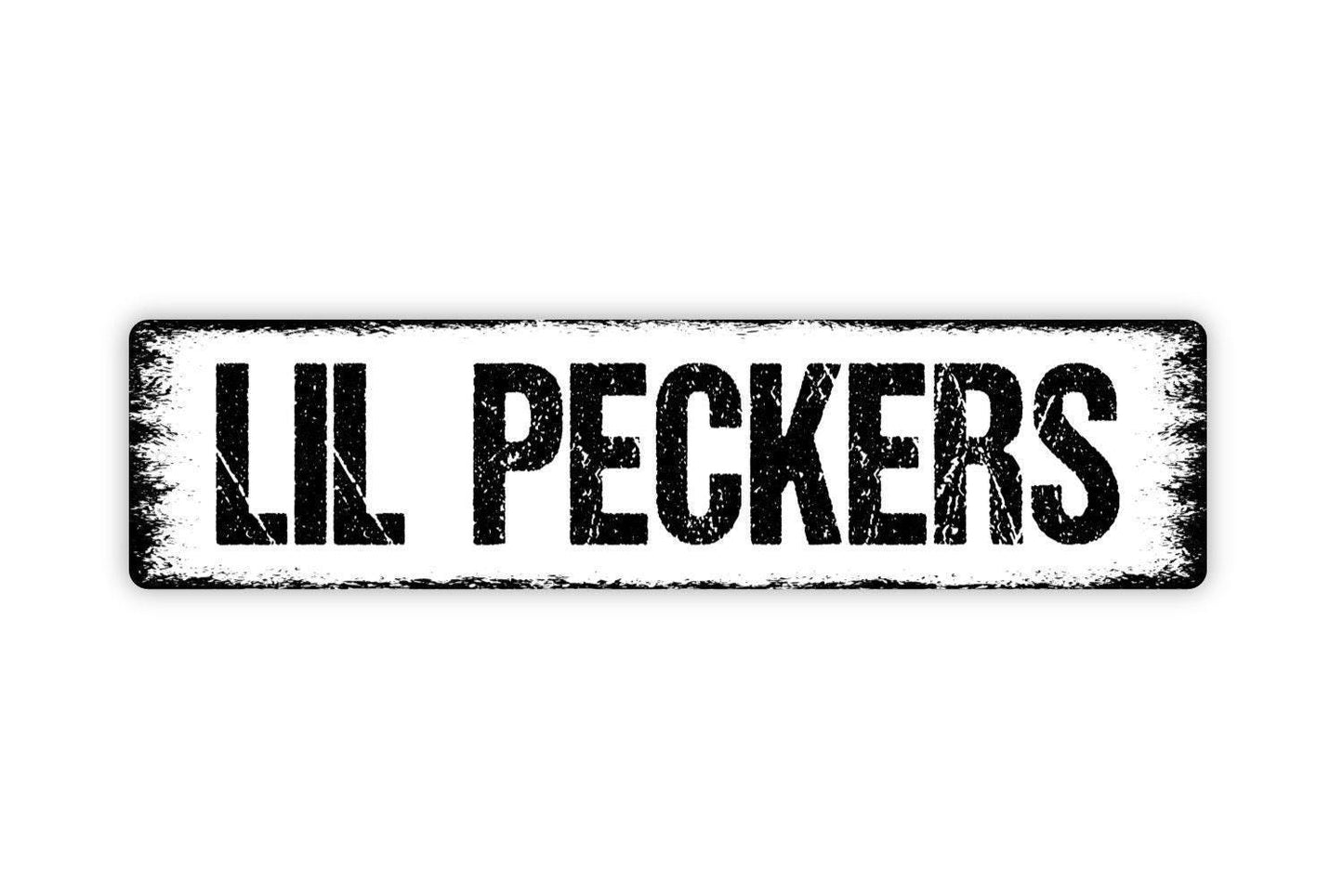 Lil Peckers Sign - Chicken Hen House Coop Vinyl Sticker Or  Metal Street Sign or Door Name Plate Plaque