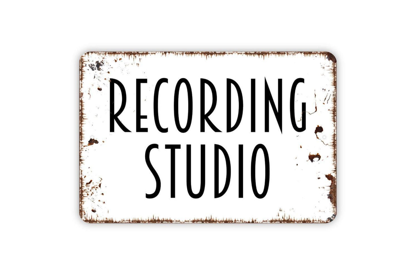 Recording Studio Sign | Music Producer Band DJ Wall Decor | Metal Sign or Vinyl Sticker for Studio Office Man Cave Bar