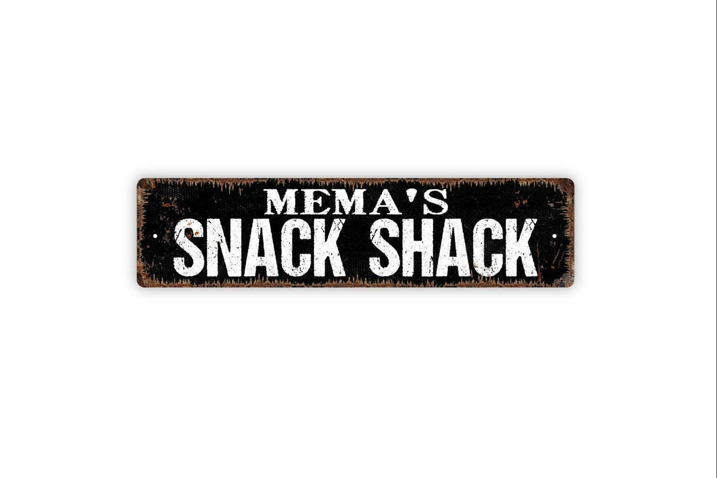 Personalized Snack Shack Sign | Custom Concession Stand Sign Metal or Vinyl Sticker | Rustic Kitchen Decor | Outdoor Patio or Pool Snack