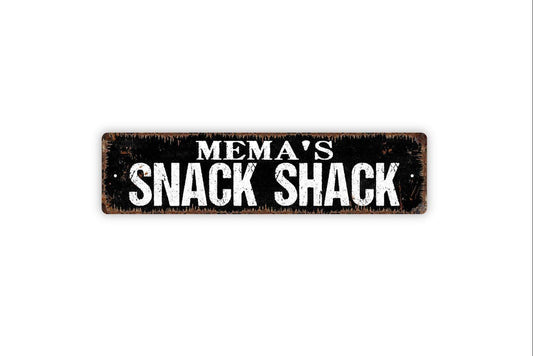 Personalized Snack Shack Sign | Custom Concession Stand Sign Metal or Vinyl Sticker | Rustic Kitchen Decor | Outdoor Patio or Pool Snack