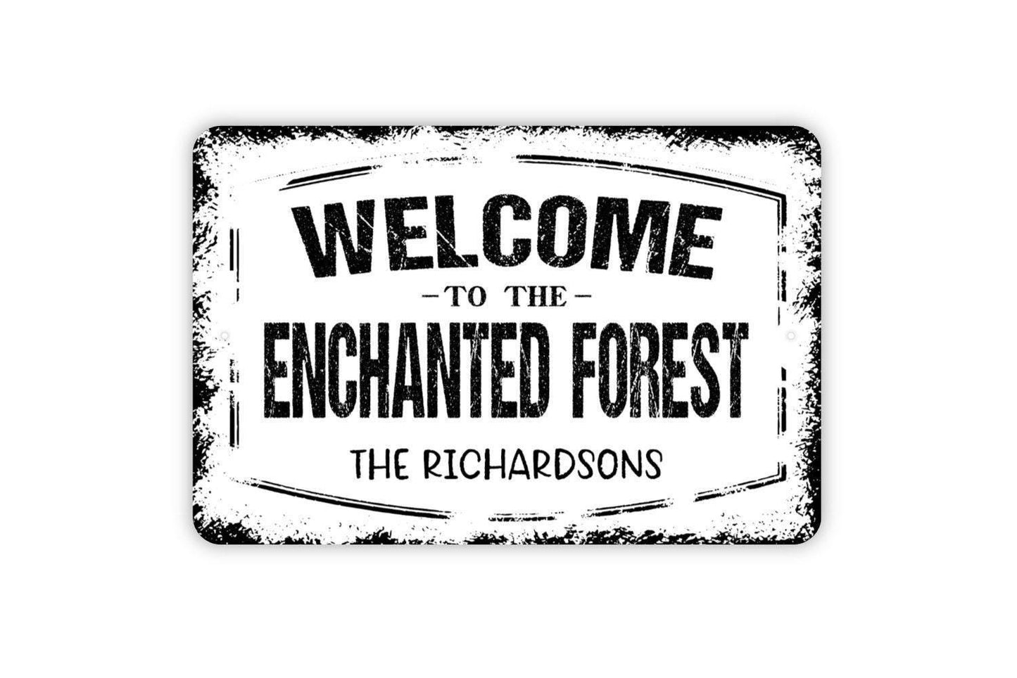 Personalized Welcome to the Enchanted Forest Sign | Custom Fairy Tale Wall Art | Fantasy Woodland Decor | Rustic Magic Forest Sign Gift