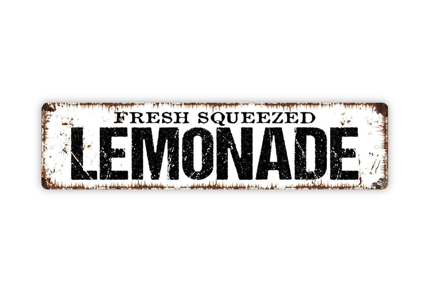 Fresh Squeezed Lemonade Sign | Farmhouse Kitchen Metal Sign or Vinyl Sticker | Rustic Market, Garden, or Patio Decor | Gift for Lemon Lovers