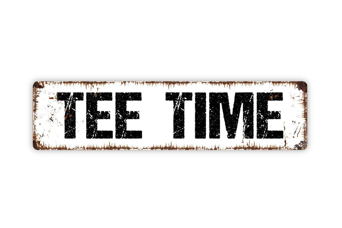 Tee Time Sign - Golfing Golf Golfer Swing Vinyl Sticker Or  Street Metal Sign or Door Name Plate Plaque