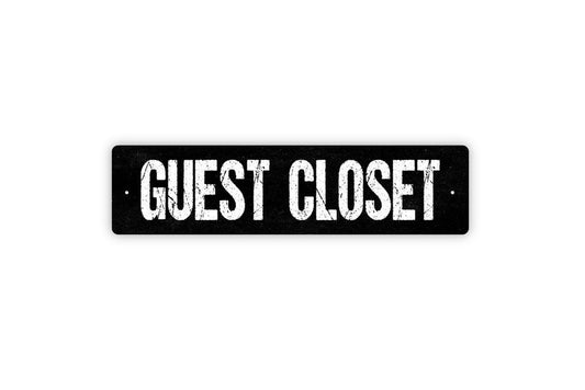 Guest Closet Sign - Property Rental Guest Vacation House Vinyl Sticker Or  Street Sign or Door Name Plate Plaque