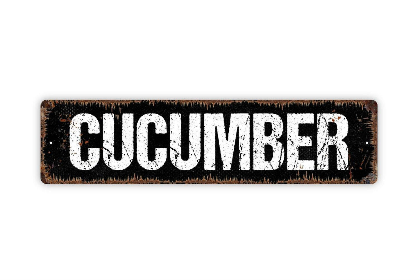 Cucumber Sign - Vegetables Garden Marker Produce Farmers Market Vinyl Sticker Or  Street Metal Sign or Door Name Plate Plaque