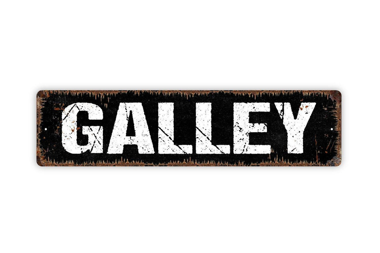Galley Sign - Nautical Kitchen Pantry Eat Vinyl Sticker Or  Street Metal Sign or Door Name Plate Plaque