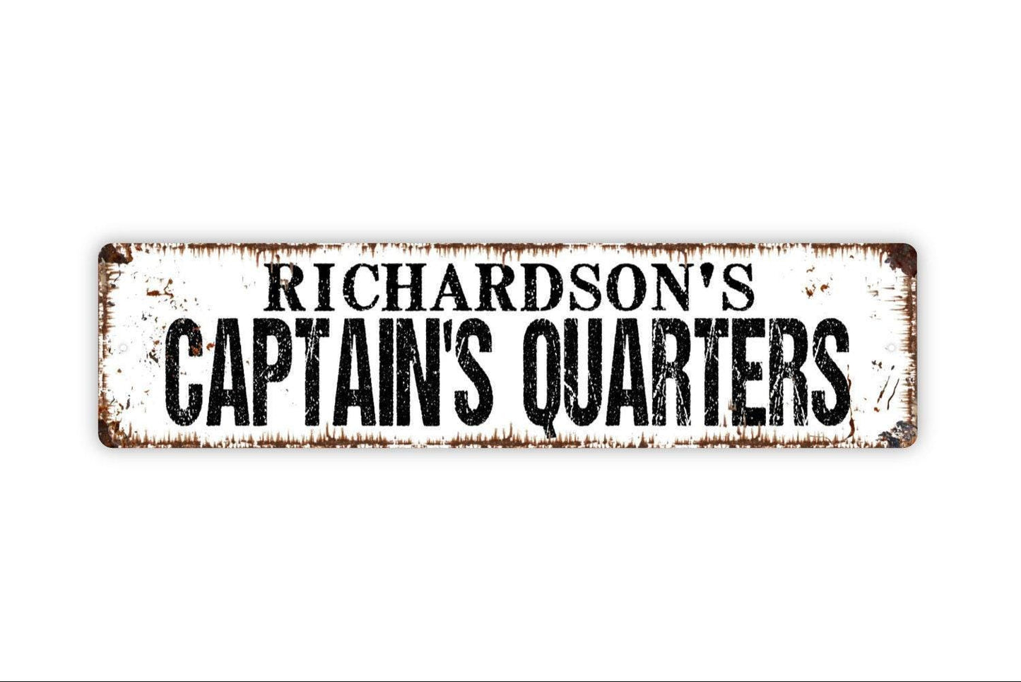 Personalized Captain's Quarters Sign, Custom Metal Sign, Vinyl Sticker Or  Street Sign or Door Name Plate Plaque