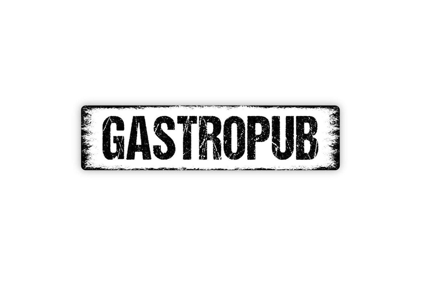 Gastropub Sign | Rustic Farmhouse Bar or Kitchen Wall Sign for Home, Pub, or Restaurant | Country Style Metal Sign or Vinyl Sticker Décor