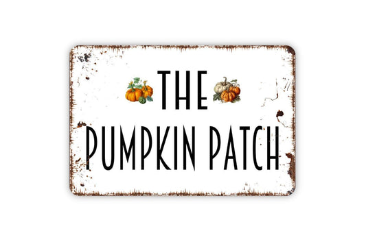 The Pumpkin Patch Sign – Fall Farmhouse Décor, Rustic Autumn Wall Sign, Seasonal Harvest Sign for Porch or Indoor Display, Garden Farmer