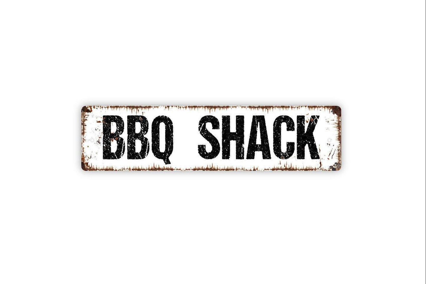 BBQ Shack Sign Metal or Vinyl Sticker | Rustic Barbecue Sign | Backyard Grill Decor | Outdoor Cooking Sign | BBQ Lover Gift Sticker