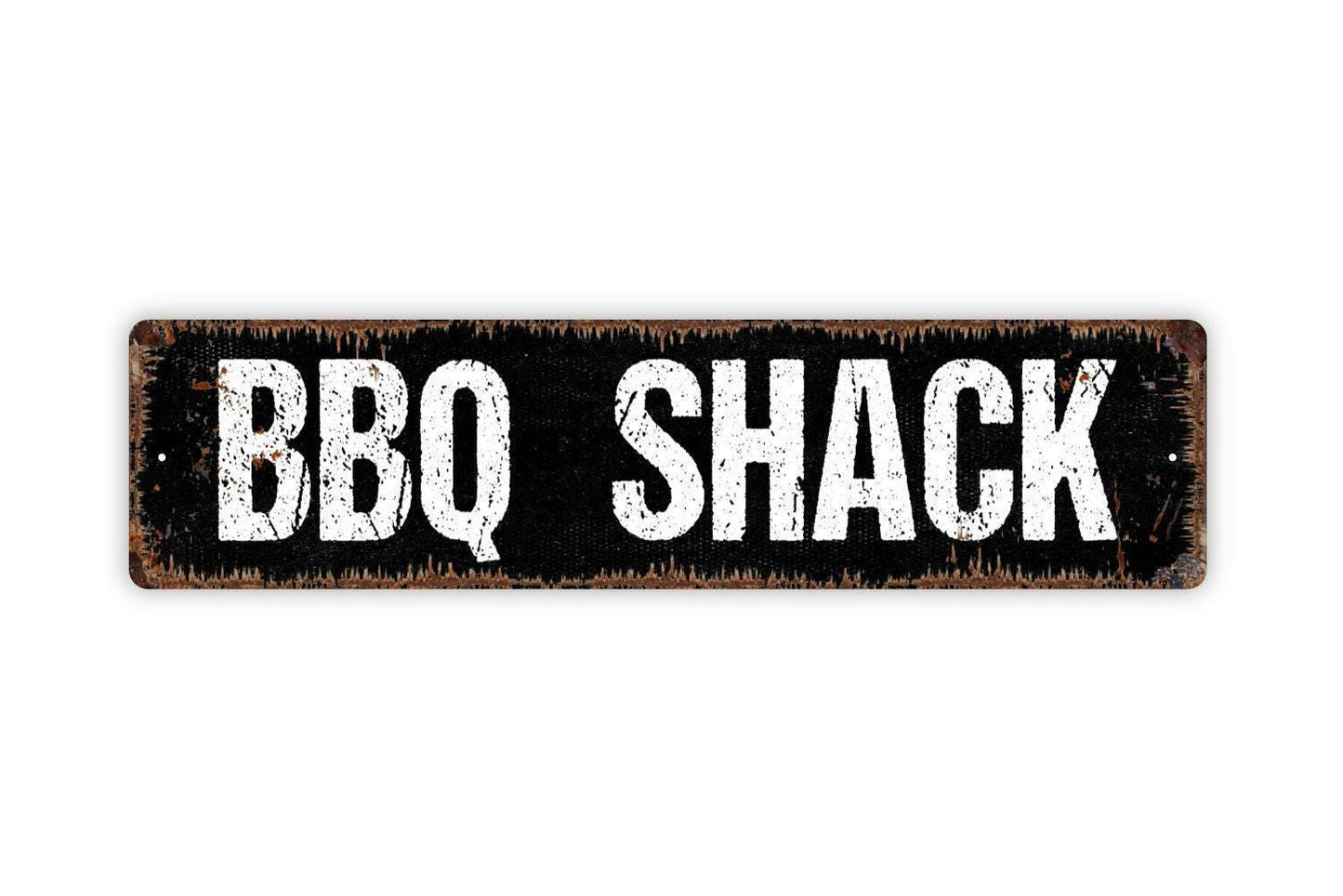 BBQ Shack Sign Metal or Vinyl Sticker | Rustic Barbecue Sign | Backyard Grill Decor | Outdoor Cooking Sign | BBQ Lover Gift Sticker