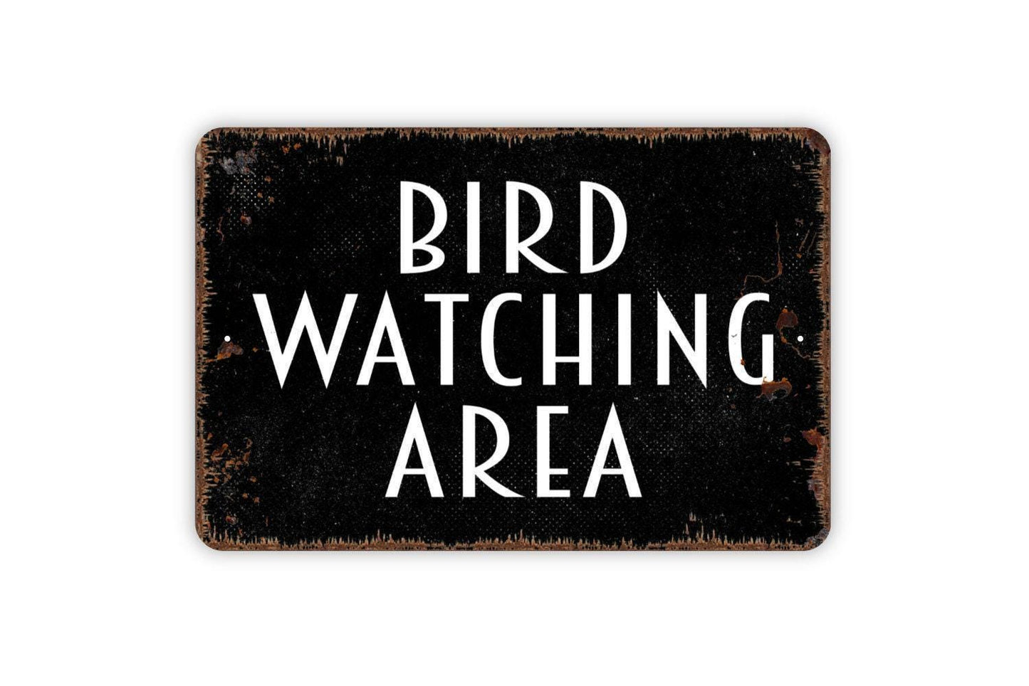 Bird Watching Area Metal Sign - Birding Garden Metal Indoor or Outdoor Wall Art