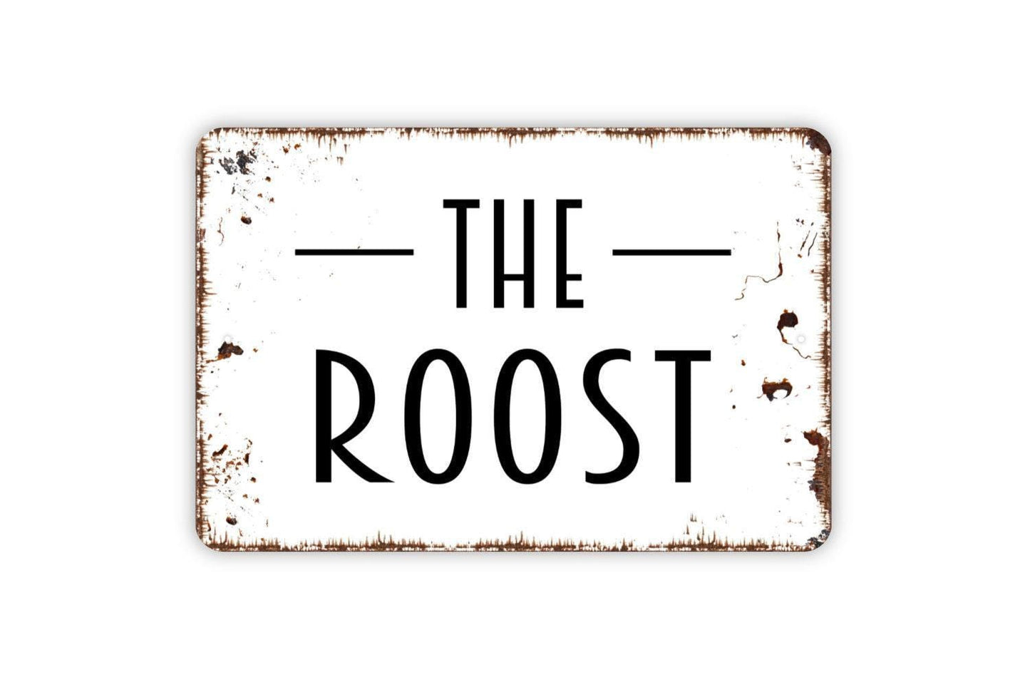 The Roost Sign | Rustic Farmhouse Chicken Coop Decor | Metal Sign or Vinyl Sticker for Barn Yard Porch Cabin Country Home