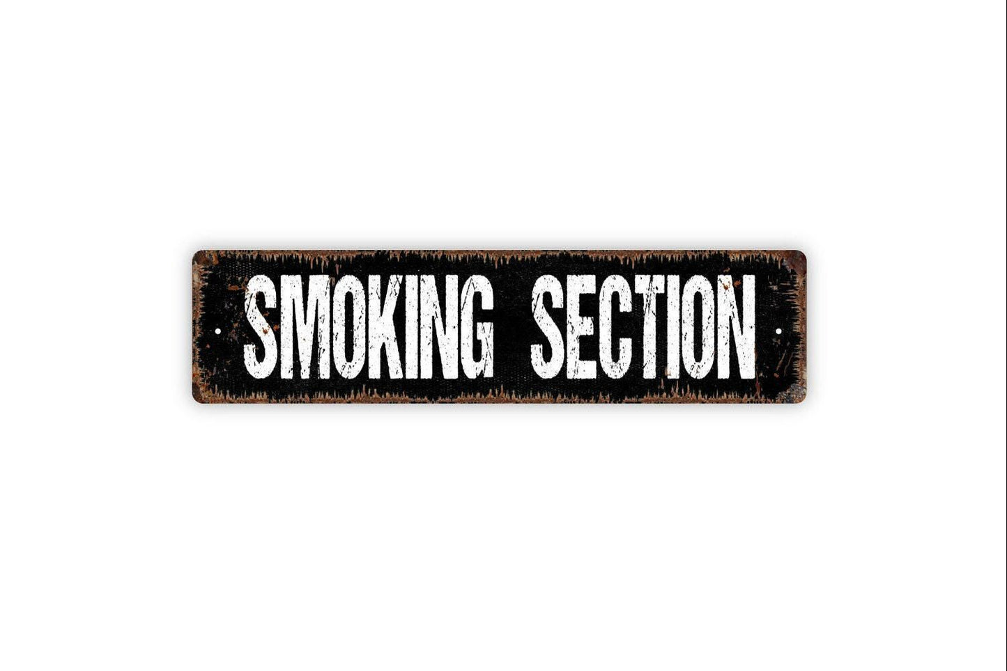 Smoking Section Sign - Smokers Area Lounge Designated Area Vinyl Sticker Or  Street Metal Sign Or Door Name Plaque