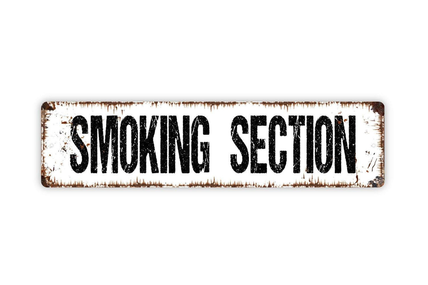 Smoking Section Sign - Smokers Area Lounge Designated Area Vinyl Sticker Or  Street Metal Sign Or Door Name Plaque