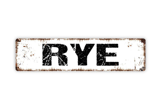 Rye Sign - Farm Crop Beer Brewery Vinyl Sticker Or  Street Metal Sign or Door Name Plate Plaque
