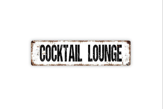 Cocktail Lounge Sign - Bar Pub Drinks Mocktails Vinyl Sticker Or  Street Metal Sign or Door Name Plate Plaque