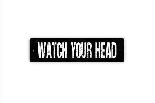 Watch Your Head Sign | Safety Warning Sign | Low Ceiling Caution Sign | Workplace Safety Wall Sign | Metal or Vinyl Sticker