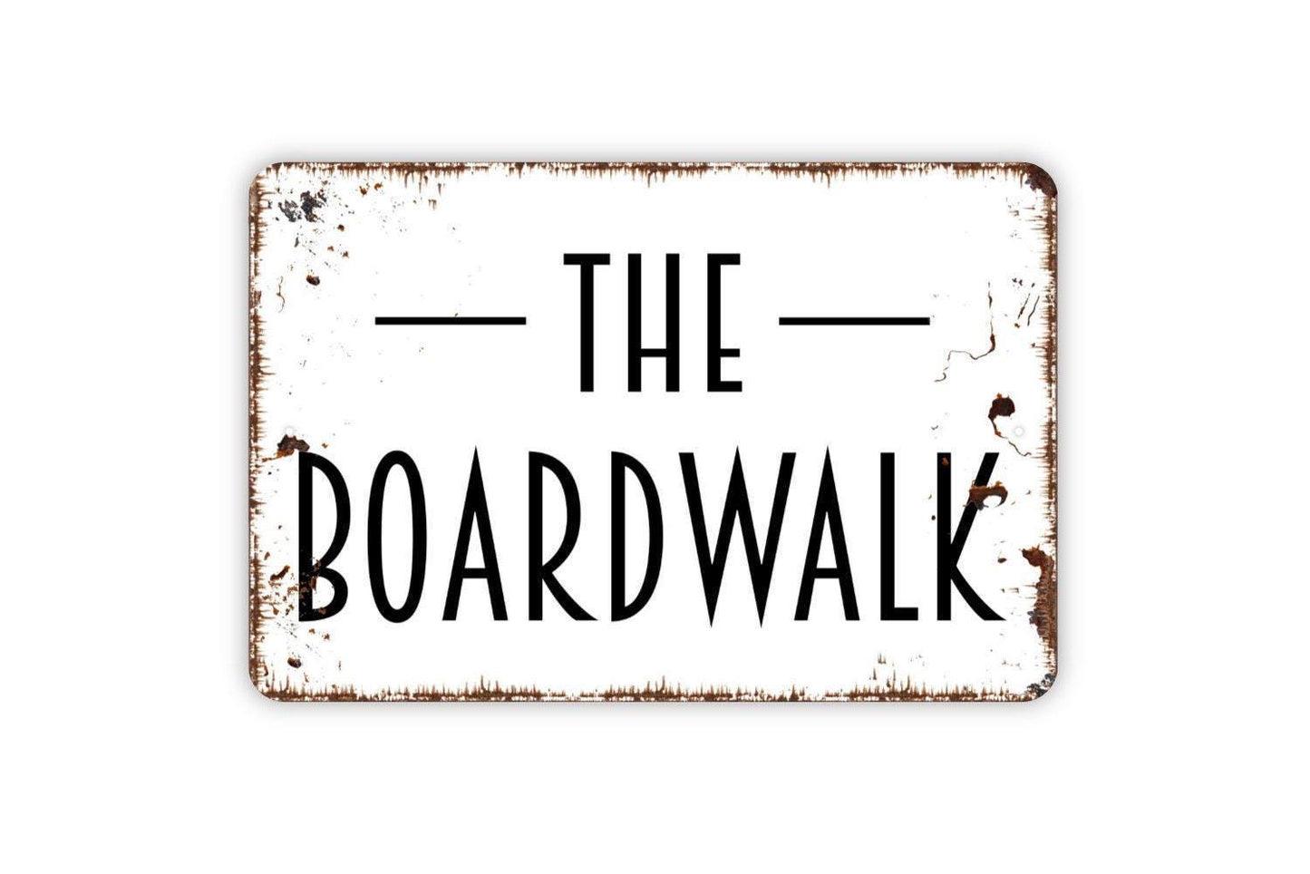 The Boardwalk Sign, Metal Sign, Farmhouse Contemporary Modern Wall Metal Sign