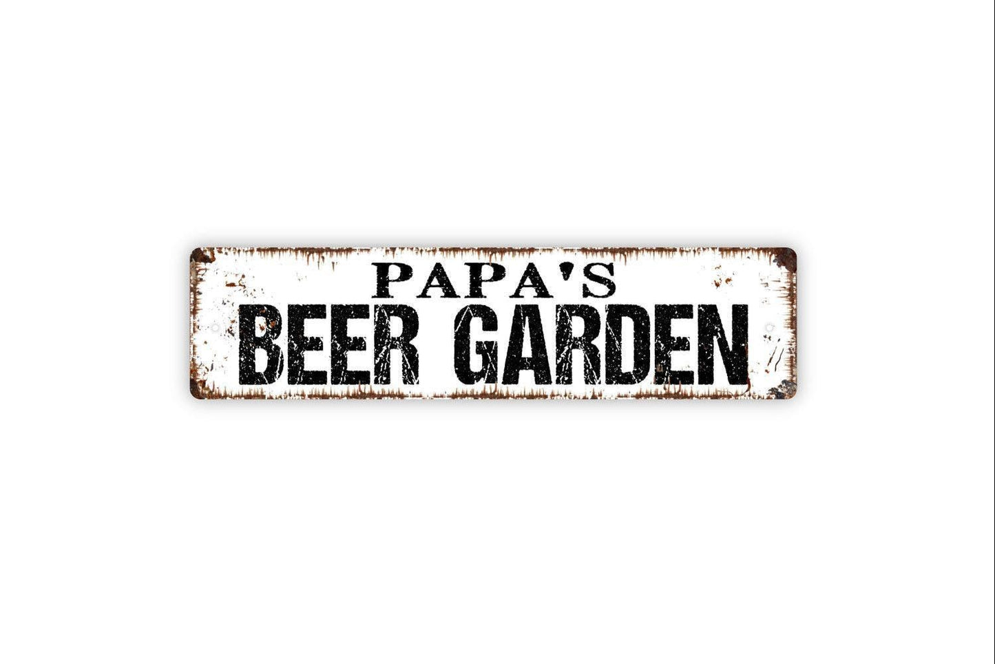 Personalized Beer Garden Sign, Custom Metal Sign, Vinyl Sticker Or  Street Sign or Door Name Plate Plaque
