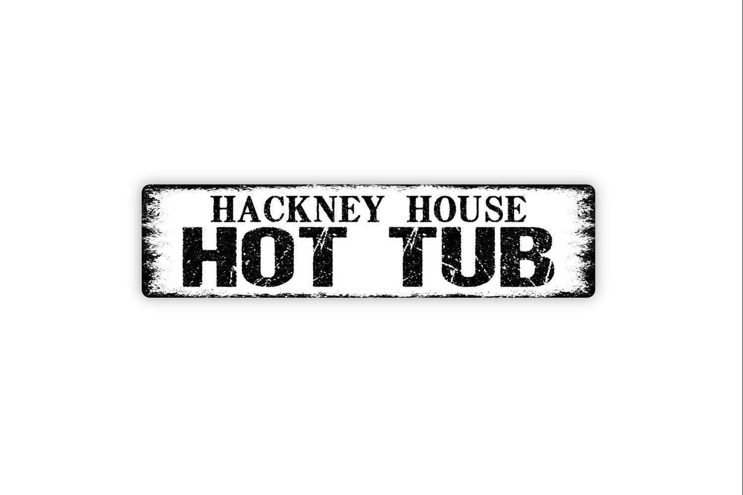 Personalized Hot Tub Sign -  Spa Backyard Paradise Pool Vinyl Sticker Or  Street Metal Sign or Door Name Plate Plaque