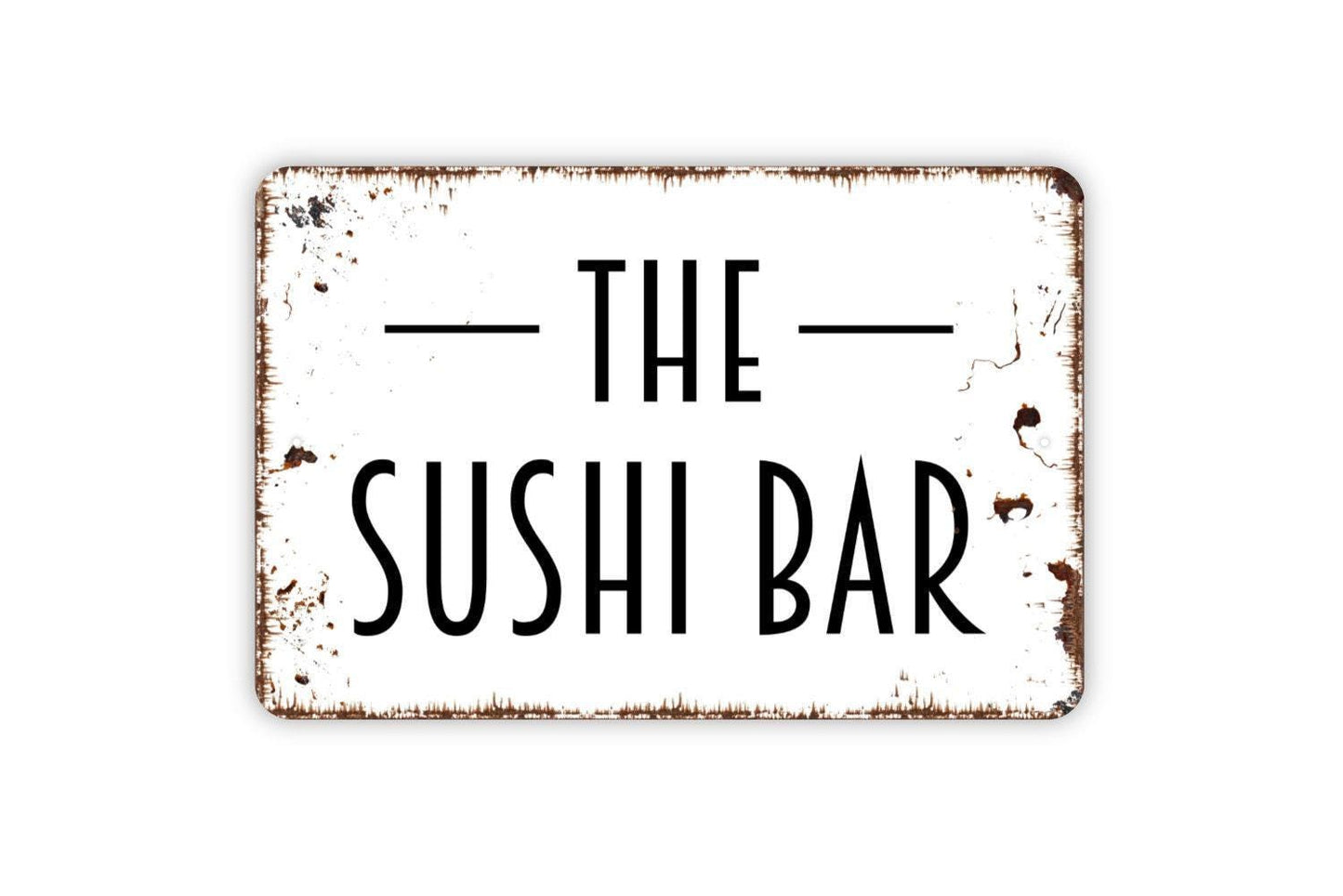 The Sushi Bar Sign, Metal Sign, Farmhouse Contemporary Modern Wall Metal Sign