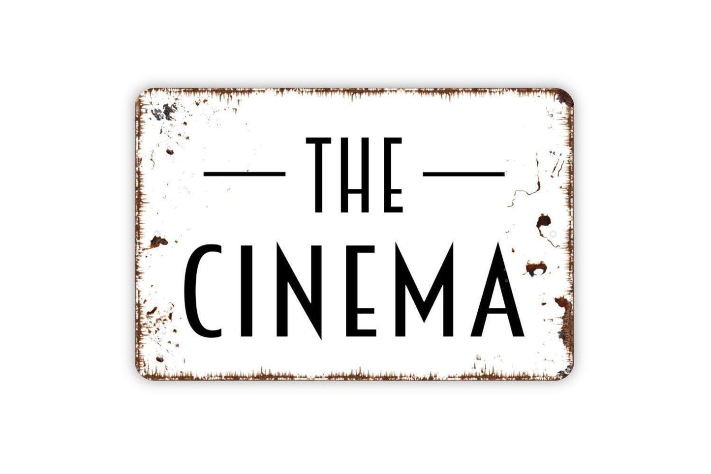 The Cinema Sign – Home Theater Wall Decor – Movie Room Sign – Media Room or Man Cave Wall Art – Metal Sign or Vinyl Sticker