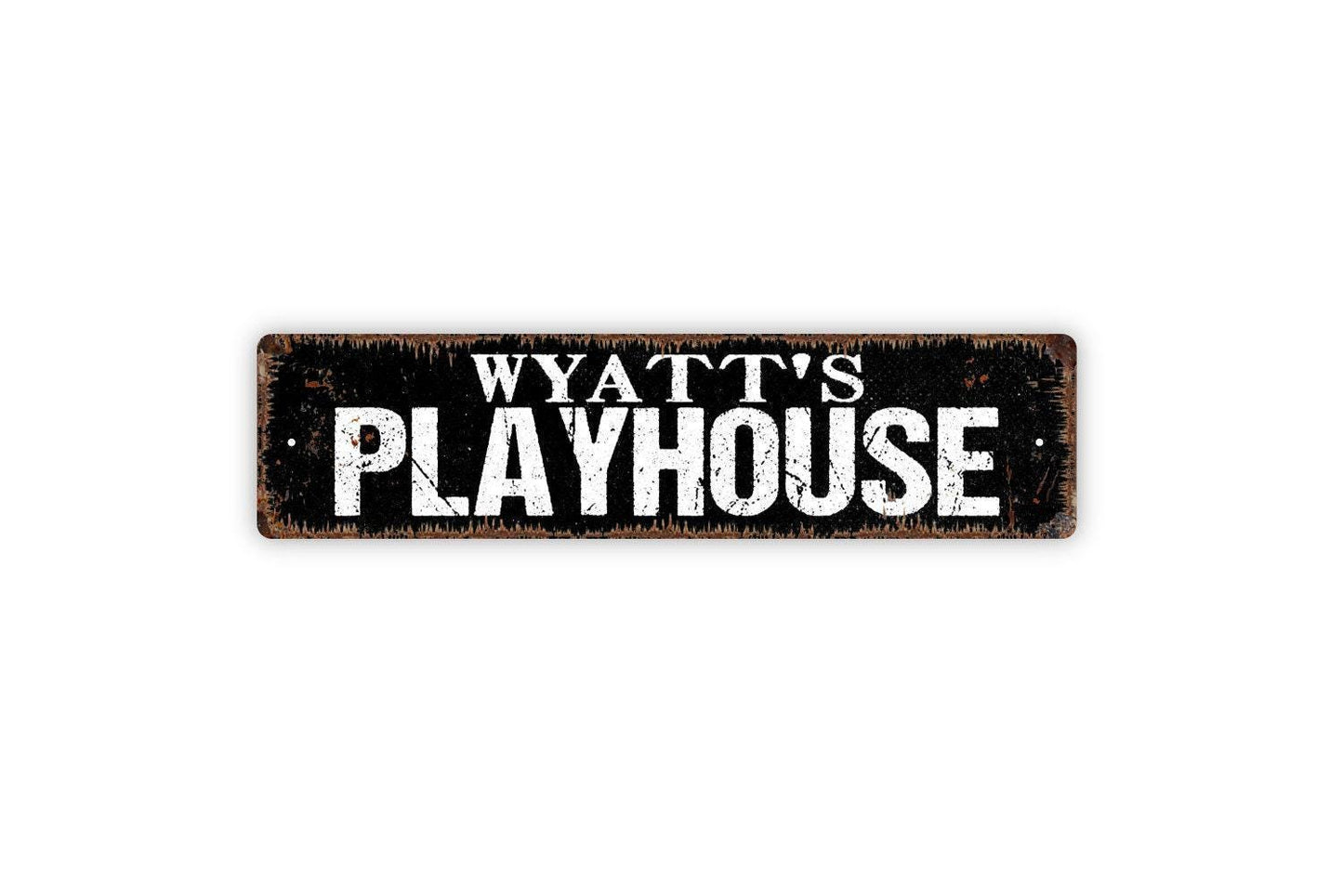 Personalized Playhouse Sign - Kids Treehouse Fort Man Cave She Shed Vinyl Sticker Or  Street Metal Sign or Door Name Plate Plaque