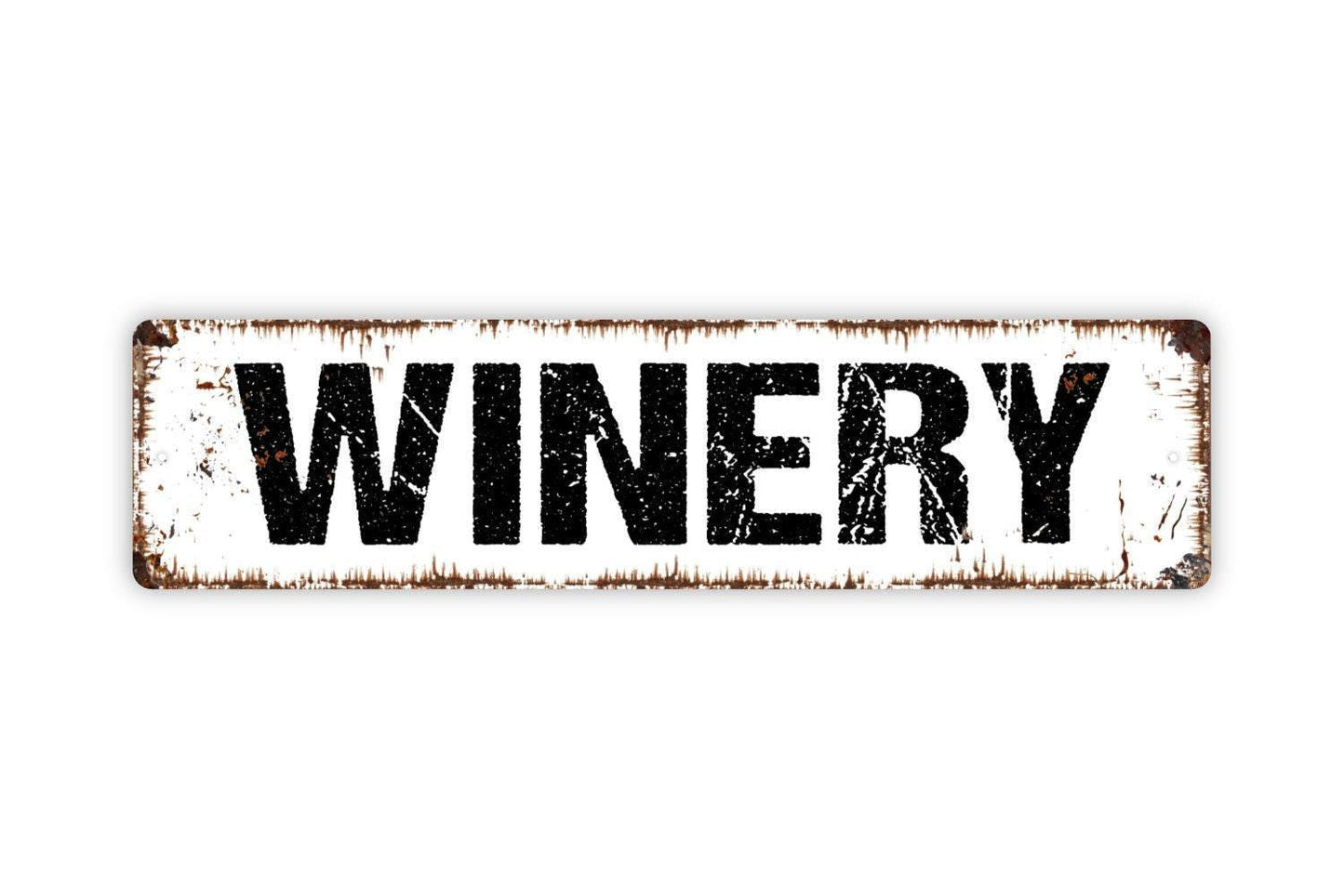 Winery Sign - Wine Vineyard Cork Bottle Drink Pour Grapes Vinyl Sticker Or  Street Metal Sign or Door Name Plate Plaque