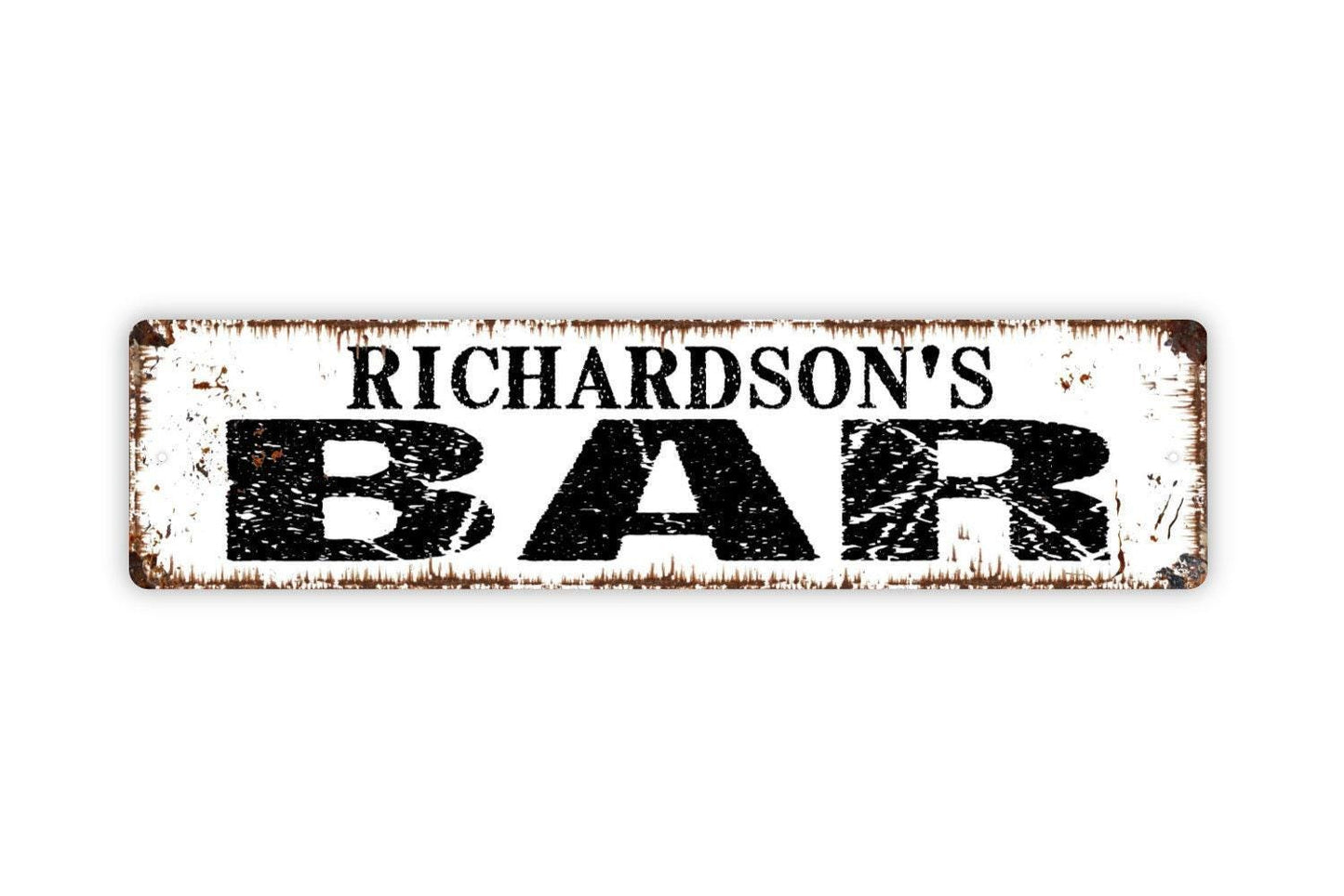 Personalized Bar Sign, Custom Metal Sign, Vinyl Sticker Or  Street Sign or Door Name Plate Plaque