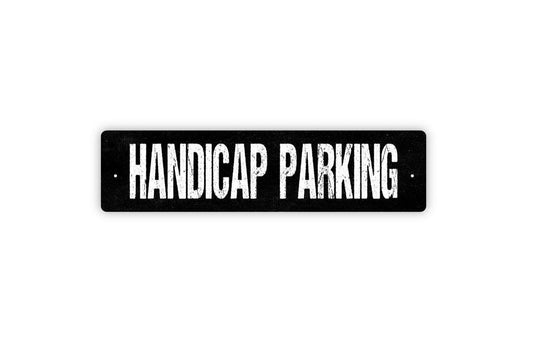 Handicap Parking Sign - Disabled Parking Spot Notice Warning Vinyl Sticker Or  Street Sign or Door Name Plate Plaque