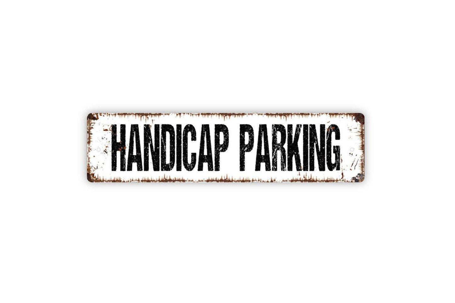 Handicap Parking Sign - Disabled Parking Spot Notice Warning Vinyl Sticker Or  Street Sign or Door Name Plate Plaque