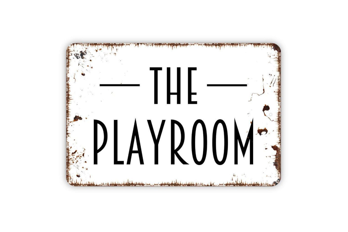 The Playroom Sign, Metal Sign, Farmhouse Contemporary Modern Wall Metal Sign