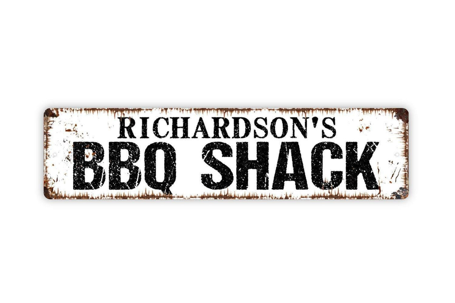 Personalized BBQ Shack Sign, Custom Metal Sign, Vinyl Sticker Or  Street Sign or Door Name Plate Plaque