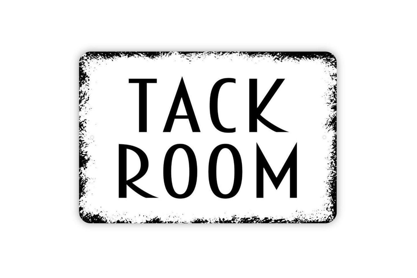 Tack Room Sign | Rustic Equestrian Horse Barn Wall Decor | Farmhouse Stable Riding Gear Storage Wall Art | Metal Sign or Vinyl Sticker