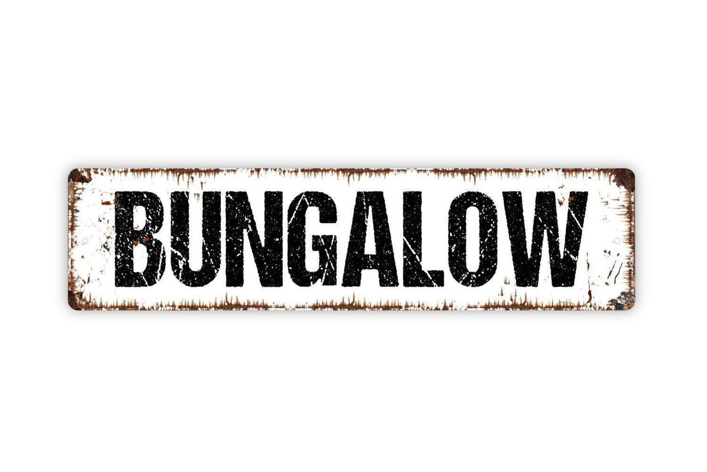 Bungalow Sign - Welcome To Our Home House Vinyl Sticker Or  Street Metal Sign or Door Name Plate Plaque