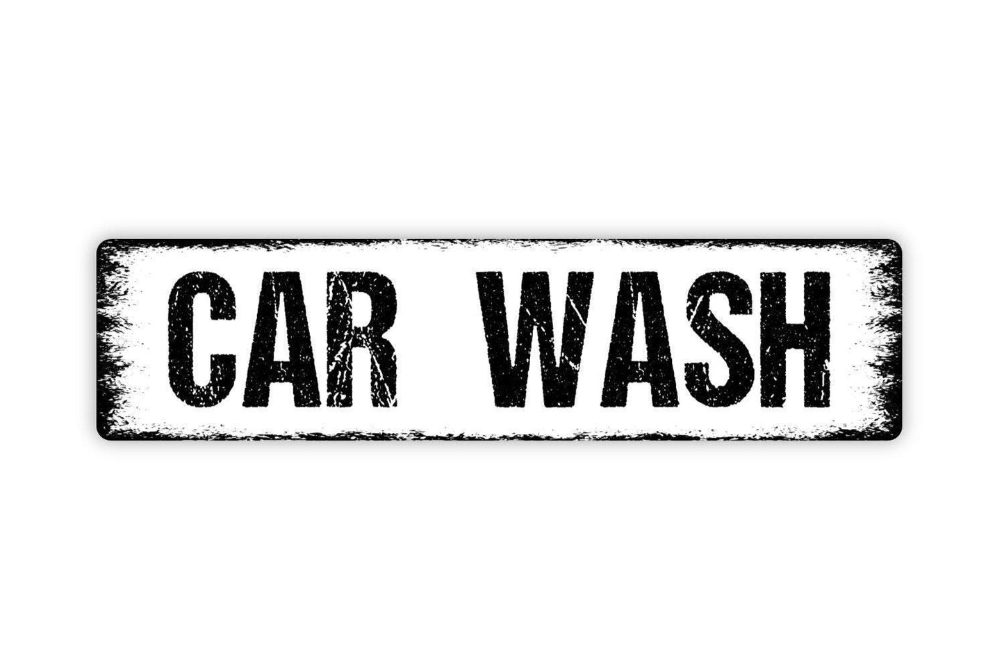 Car Wash Metal Sign - Auto Motor Vehicle Truck Vinyl Sticker Or  Street Metal Sign or Door Name Plate Plaque
