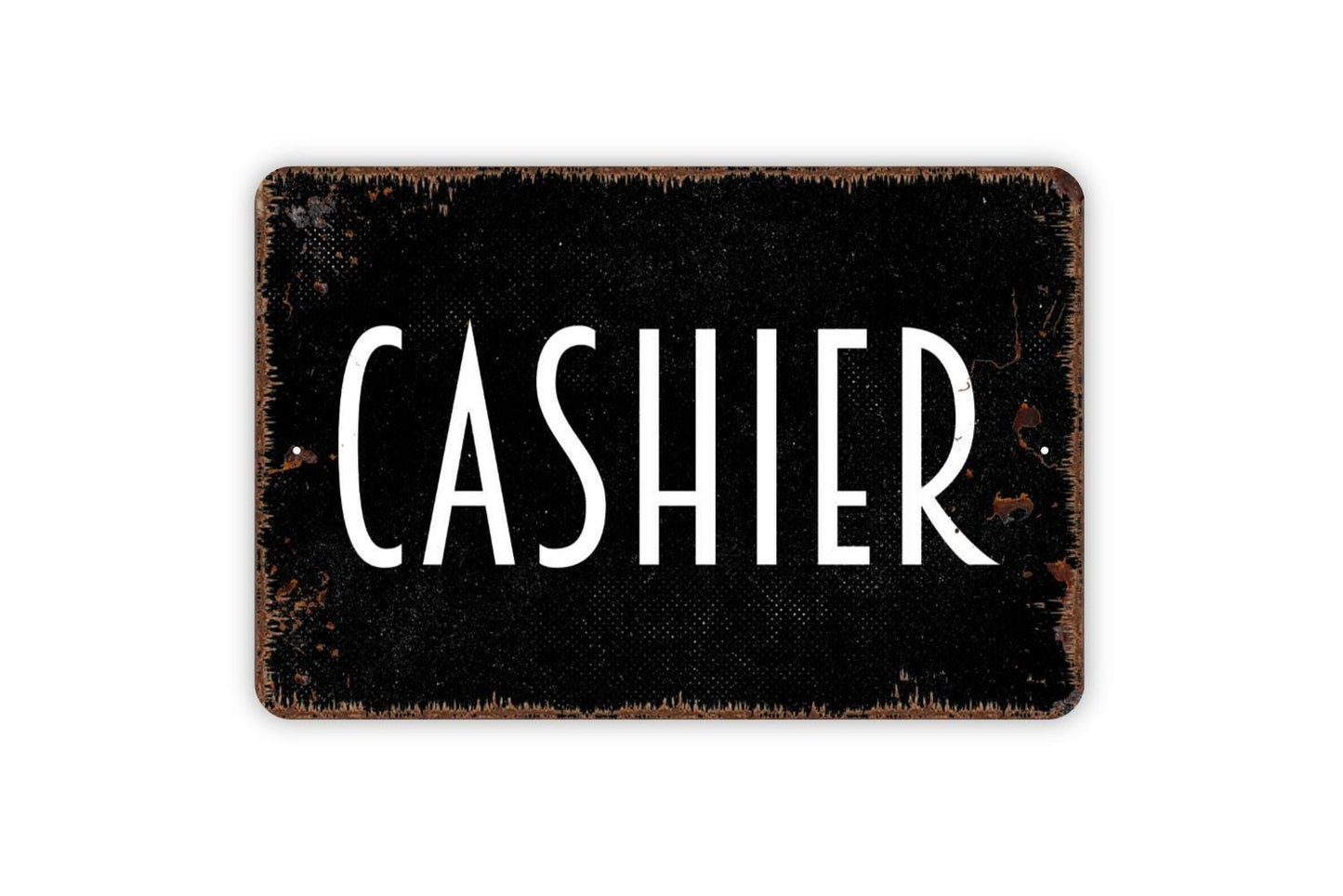 Cashier Sign, Metal Sign, Farmhouse Contemporary Modern Wall Metal Sign