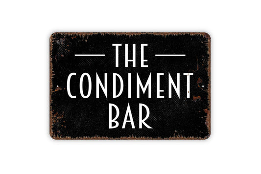 Condiment Bar Sign | Sauce Station Sign | Ketchup Mustard Relish Sign | Food Truck Decor | Metal Sign or Vinyl Sticker