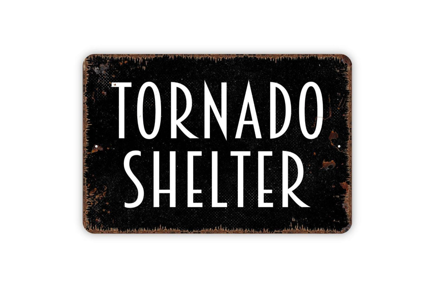 Tornado Shelter Sign – Severe Weather Safety Wall Sign – Storm Shelter Direction Sign – Metal Sign or Vinyl Sticker