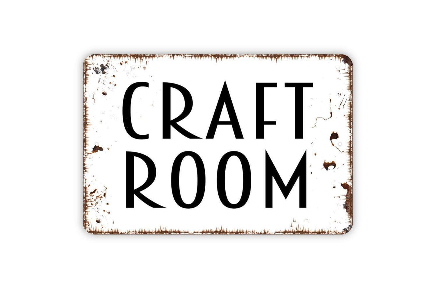 Craft Room Sign - Funny Crafters Metal Wall Art - Indoor or Outdoor