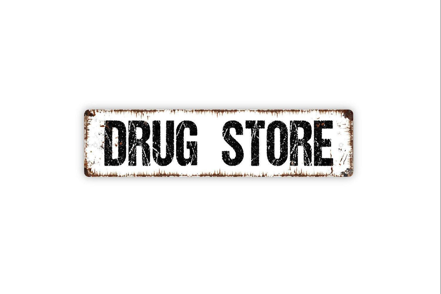 Drug Store Sign - Apothecary Pharmacy Doctor Nurse Pharmacist General Store Vinyl Sticker Or  Street Metal Sign or Door Name Plate Plaque