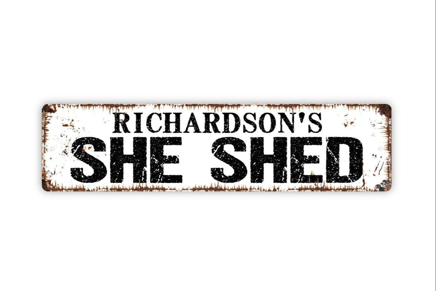 Personalized She Shed Sign, Custom Metal Sign, Vinyl Sticker Or  Street Sign or Door Name Plate Plaque