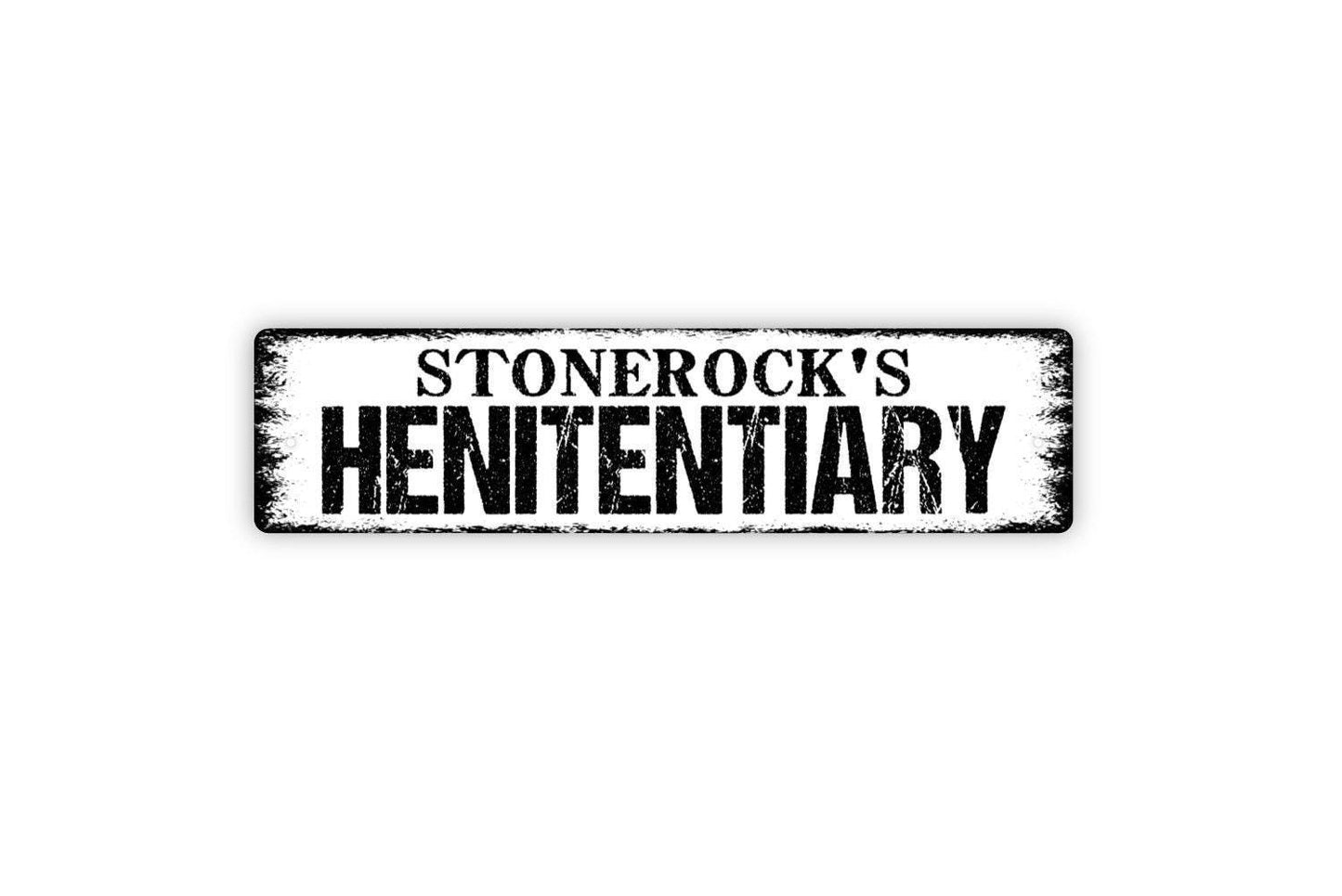 Personalized Henitentiary Sign, Custom Metal Sign, Vinyl Sticker Or  Street Sign or Door Name Plate Plaque