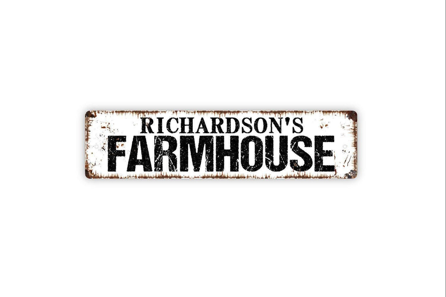 Personalized Farmhouse Sign, Custom Metal Sign, Vinyl Sticker Or  Street Sign or Door Name Plate Plaque
