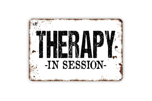 Therapy In Session Sign | Counseling Office or Home Relaxation Decor | Quiet Wall Sign for Porch, Meditation Space, or Therapy Room