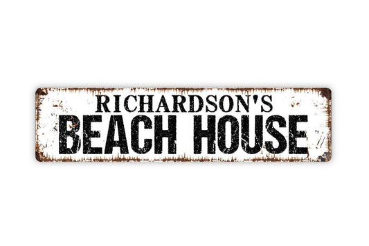 Personalized Beach House Sign | Custom Coastal Wall Art | Nautical Cottage Decor | Ocean House Sign | Lake House Cabin Sign | Family Name